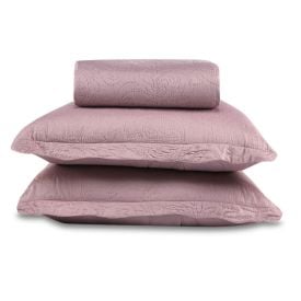 Kit Colcha King 100% Poliéster Lisa Rozac 3 Pçs - Violeta