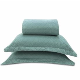 Colcha Queen 3 Peças Lisa Versalhes Havan Casa - Verde