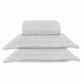 Colcha Queen 3 Peças Lisa Versalhes Havan Casa - Branco