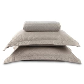 Colcha Queen 3 Peças Lisa Versalhes Havan Casa - Cru