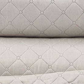 Kit Colcha Solteiro 100% Poliéster Versalhes Havan Casa 2 Peças - Bege Cru