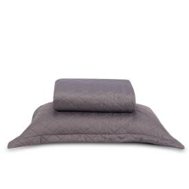 Kit Colcha Solteiro 100% Poliéster Versalhes Havan Casa 2 Pçs - Cinza Urbano