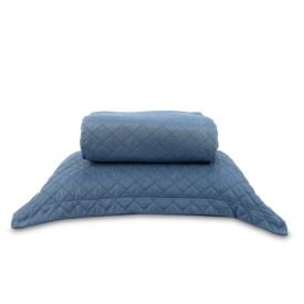 Kit Colcha Solteiro 100% Poliéster Versalhes Havan Casa 2 Peças - Azul