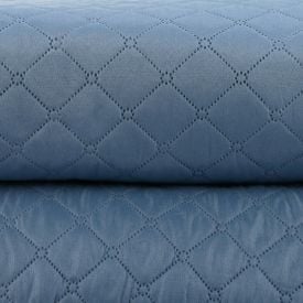 Kit Colcha Solteiro 100% Poliéster Versalhes Havan Casa 2 Peças - Azul