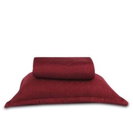 Kit Colcha Solteiro Lisa Versalhes Havan Casa 2 pçs - Bloodstone