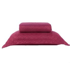 Kit Colcha Solteiro Lisa Versalhes Havan Casa 2 pçs - Rosa Malva