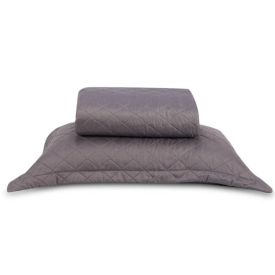 Kit Colcha Solteiro Lisa Versalhes Havan Casa 2 pçs - Cinza Urbano
