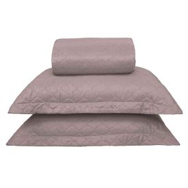 Kit Colcha Solteiro Lisa Versalhes Havan Casa 2 pçs - Cinza 16-3850