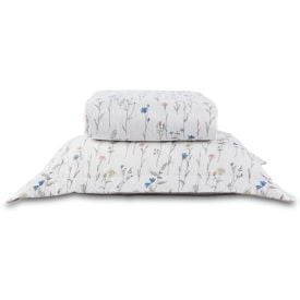 Kit Colcha Solteiro 150 Fios Havan Casa 2 pçs - Floral Off