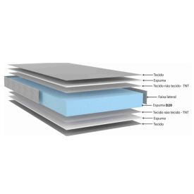 Colchão Solteiro Ecoline 1,88Mx78 cm Ecoflex - Cinza