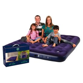 Colchão Inflável King Mor Com Fole - Azul