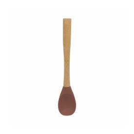 Colher De Silicone Com Cabo De Bambu Havan Casa - Marrom Rosado