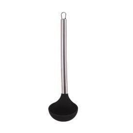 Concha Silicone Havan Casa Com Cabo Inox 30Cm - Preto