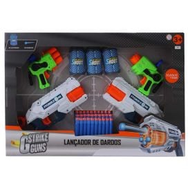 Conjunto 4 Lançadores E Alvos Branco Havan Toys - HBR0307