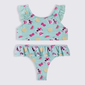 Conjunto Biquíni Infantil Hello Kitty 4 a 10 Anos Sanrio