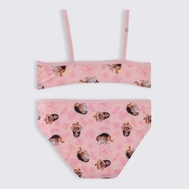 Conjunto Biquíni Infantil Moana 4 a 10 Anos Disney Coral