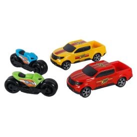 Conjunto Bs Street Carros e Motos Bs Toys 4 Pe&ccedil;as - Sortido