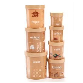 Jogo De Potes Redondos Plasútil - 7 Peças