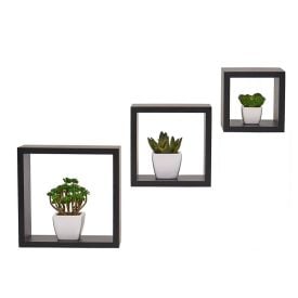 Conjunto De Cubos 3 Peças Jpf Móveis - Preto