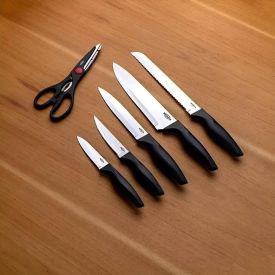 Conjunto de Facas com Suporte Cepo Cross Brinox - 7 Peças