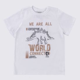 Conjunto Infantil Menino 1 a 3 Anos Yoyo Kids Branco/Camelo