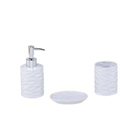 Conjunto Para Banheiro Branco 3 Peças Lyor - Cannes