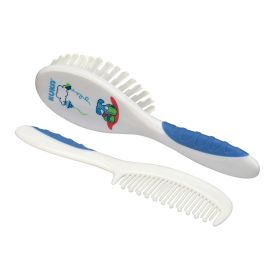 Kit Pente e Escova para Cabelo Bebê Soft Kuka Baby - Azul