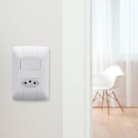 Conjunto1 Interruptor E 1 Tomada Simples 6 A 250 V Tramontina - 57241064