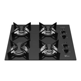 Fogão Cooktop a Gás Fischer 4 Bocas Trempe Iron Preto Bivolt