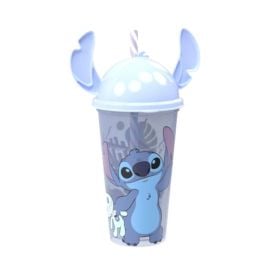 Copo Com Tampa Ludica Stitch Plasútil - 500ml