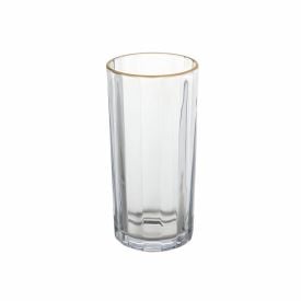 Copo De Água Atenas Havan Casa 370 Ml - Filete Dourado