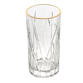 Copo De Cristal Filete Dourado Forest L'hermitage 350Ml - Transparente