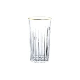 Copo De Vidro Egeu Com Filete Dourado Hauskraft - 370 Ml