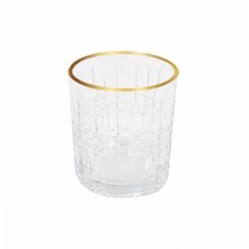 Copo de Whisky Classic com Filete Dourado 330Ml - Havan Casa