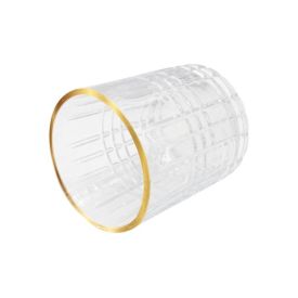 Copo de Whisky Classic com Filete Dourado 330Ml - Havan Casa