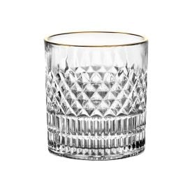 Copo De Whisky Esplanada Com Borda Dourada 310 Ml - L'Hermitage
