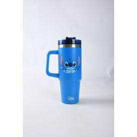 Copo Térmico Com Alça E Canudo Stitch Havan Casa 900 Ml - Azul