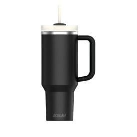 Copo Térmico Com Canudo E Alça Preto Scream Havan Casa - 1,2 Litros