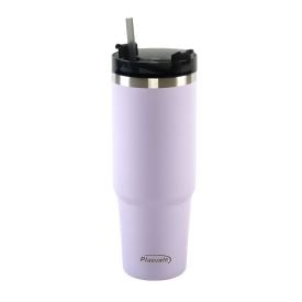 Copo Térmico Com Canudo Plasvale 900Ml - Ametista