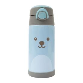 Copo Térmico Infantil Com Canudo Gumy Buba - Azul Claro