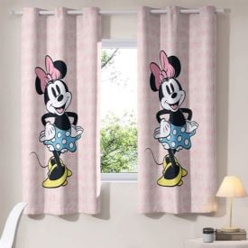 Cortina Corta Luz Estampada Infantil Disney - Minnie