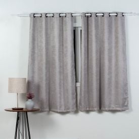 Cortina Corta Luz Tecido Brilho Veludo 2,60X1,70M Havan Casa - Taupe