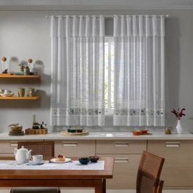 Cortina De Renda Para Cozinha Valencia 2,00X1,20M Havan  - Chá Da Tarde