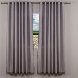 Cortina Para Quarto E Sala Duplex Lisa 4,20X2,30 Havan Casa - Cinza Escuro