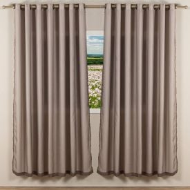 Cortina Para Quarto E Sala Duplex Lisa 4,20X2,30 Havan Casa - Taupe