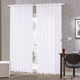 Cortina Para Sala Duplex Lisa 5,40X2,50 M Havan Casa - Branco