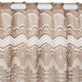 Cortina para Cozinha de Renda 2,00Mx60 cm Havan Casa - Arabesco Taupe
