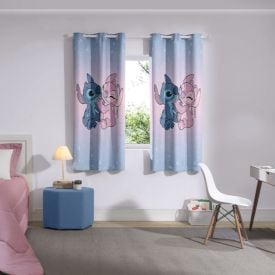 Cortina Infantil Corta Luz 2,40X1,70 M Stitch Disney - Stitch