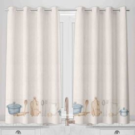 Cortina para Cozinha Gourmet 2,60X1,20 m Havan Casa - Panelas