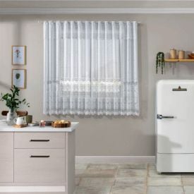 Cortina Para Cozinha De Renda 2,20M X 1,20M Arabesco Havan Casa - Branco